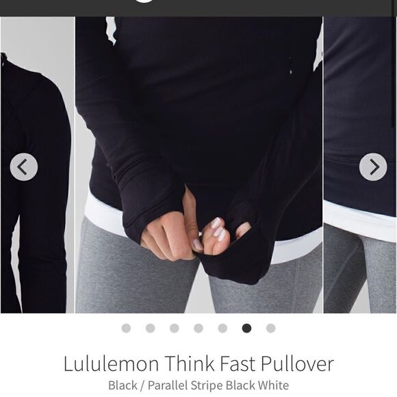 Lululemon Athletica Think Fast Black Half Zip Pullover | SZ 6 - Picture 14 of 16